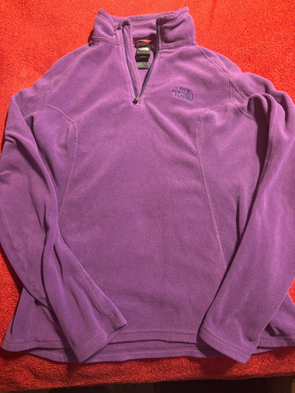 The North Face Women’s Purple 1/4 Zip Fleece Pullover. Size Small/P